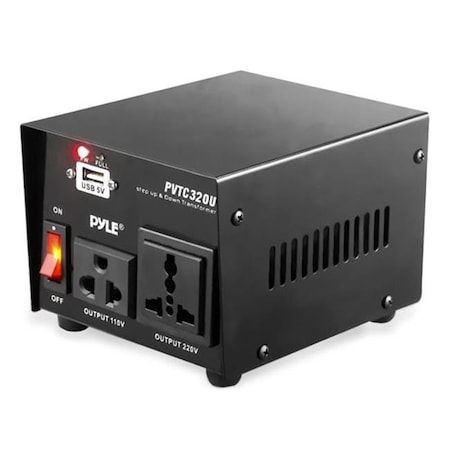PYLE USA Pyle USA YP5527 500W Step Up & Step Down Voltage Converter Transformer with USB Charging Port PVTC320U